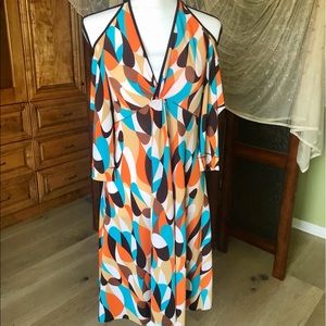 EvaVarro sexy cold shoulder/halter dress, Sz M
